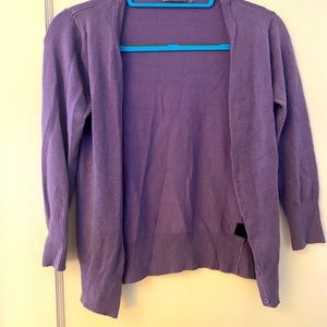 MAK BRAND LILAC CARDIGAN SOFT SWEATER 3/4 SLEEVES SIZE M